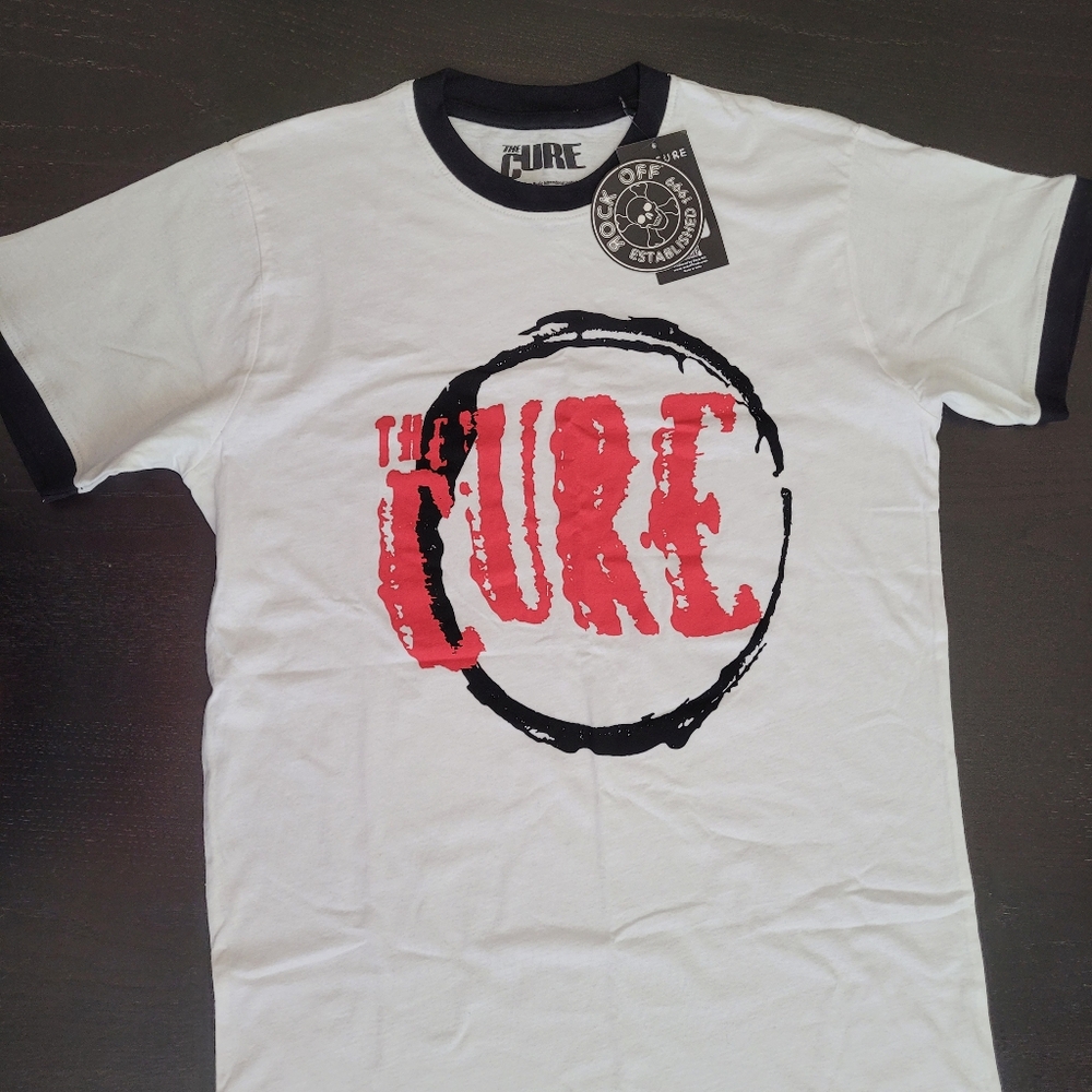 The Cure Band T-shirt, Band Tee, Contrast Collar, Unisex Medium